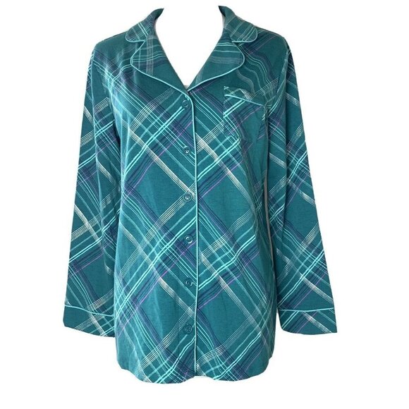 NEW Soma Multi Color Long Sleeve Notch Colar Shirt - Picture 1 of 5